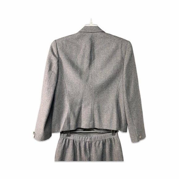 Pendleton Vintage Blazer Skirt Suit Set Womens Size 12 100% Wool USA 80's Retro - Picture 4 of 16